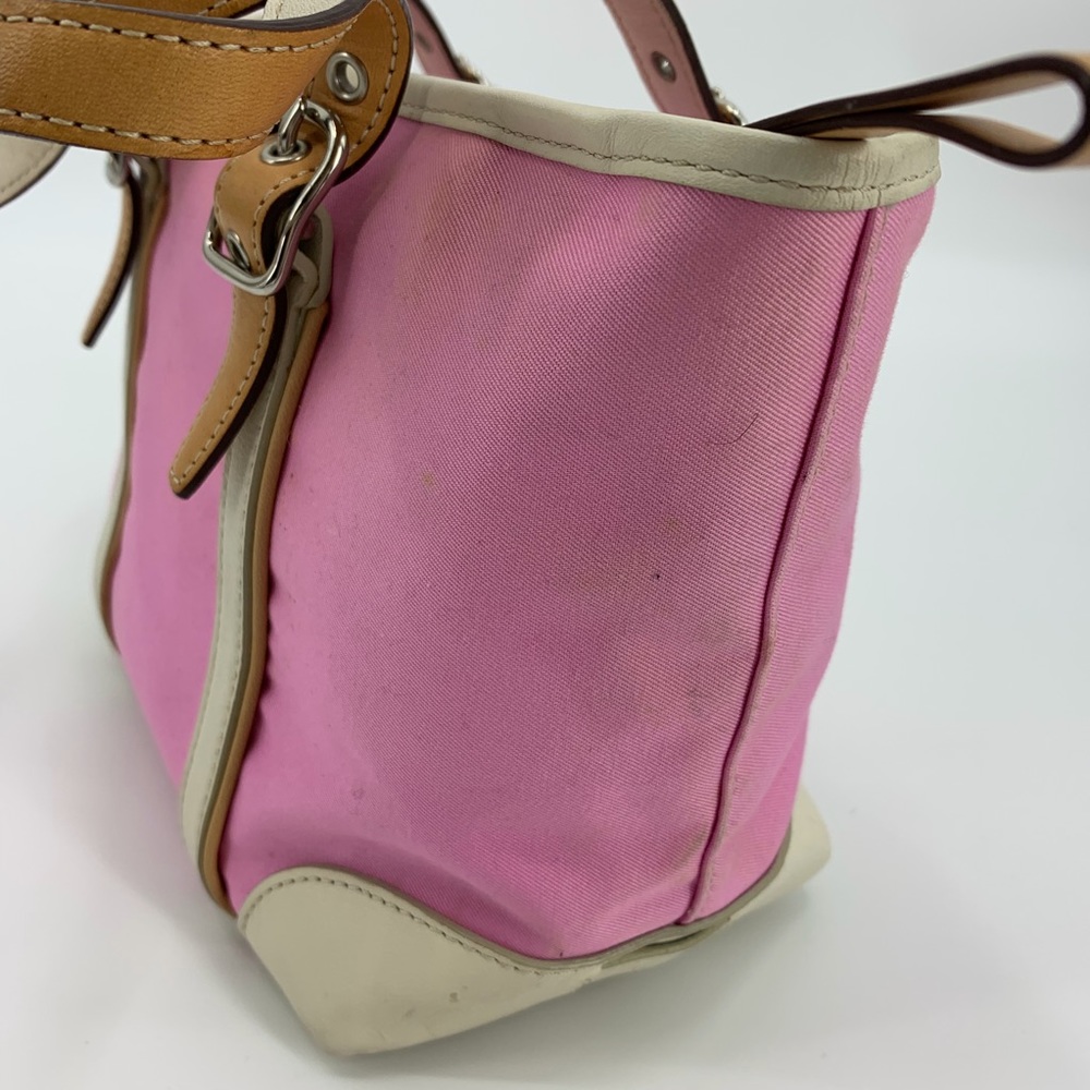 Coach Hampton Pink Canvas Tote Bag - Picture 6 of 8